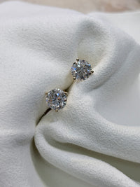 Round Lab Diamond Studs